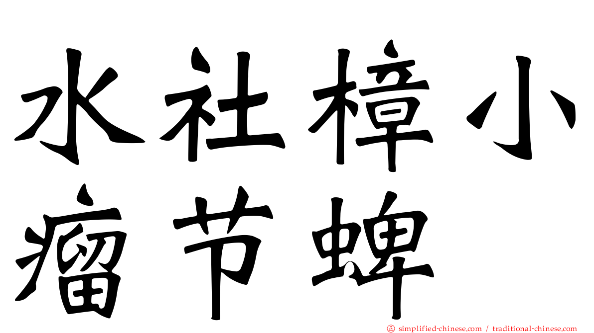 水社樟小瘤节蜱