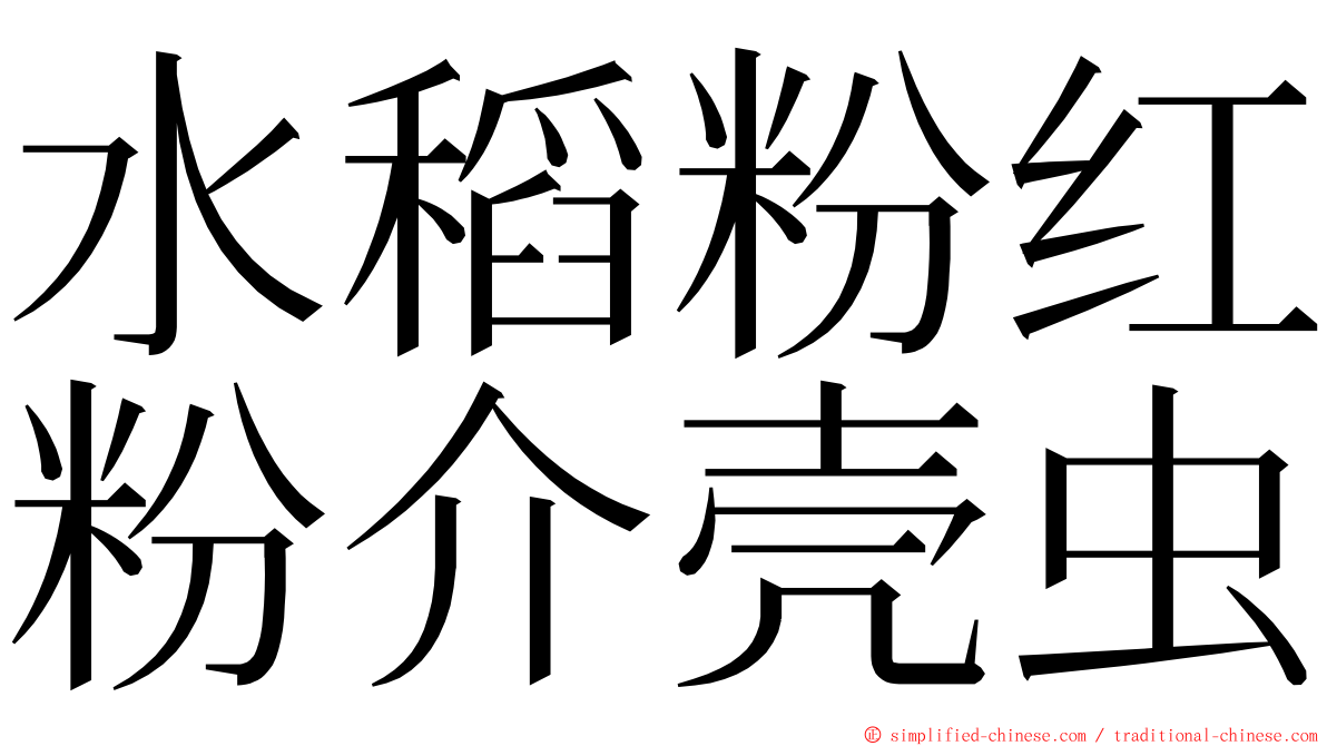 水稻粉红粉介壳虫 ming font