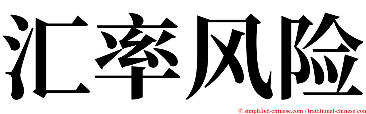 汇率风险 serif font