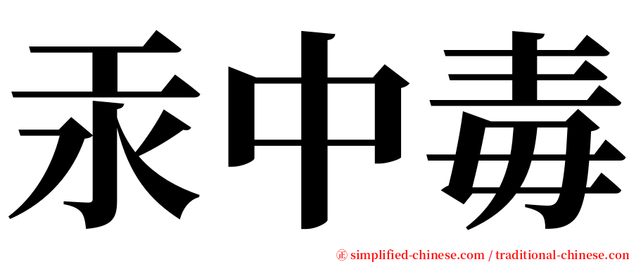 汞中毒 serif font
