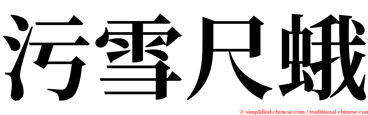 污雪尺蛾 serif font