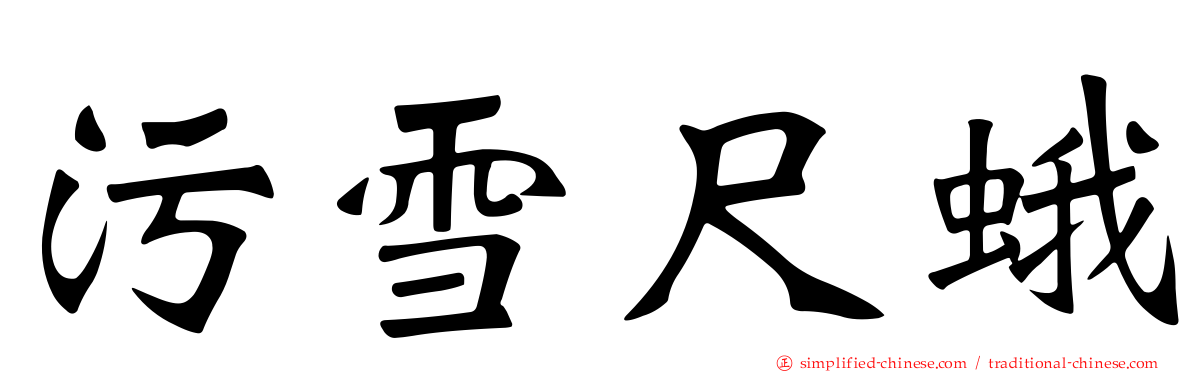 污雪尺蛾