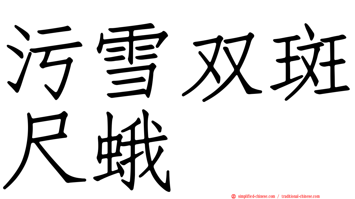 污雪双斑尺蛾