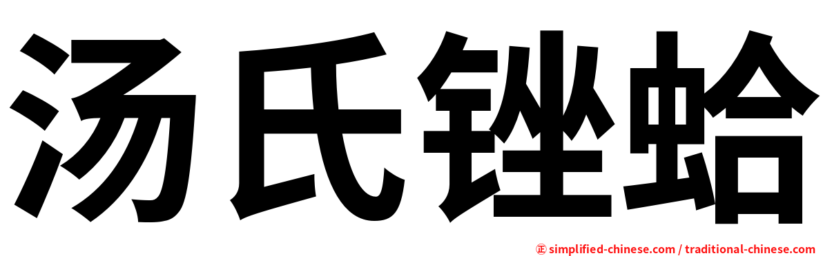 汤氏锉蛤