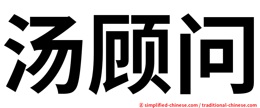 汤顾问