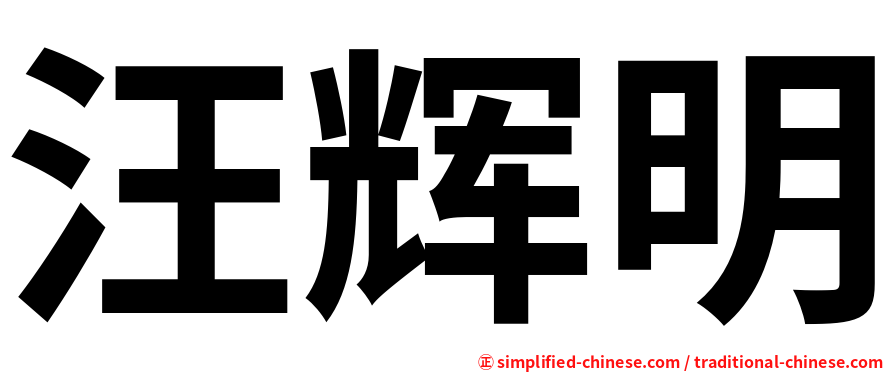 汪辉明