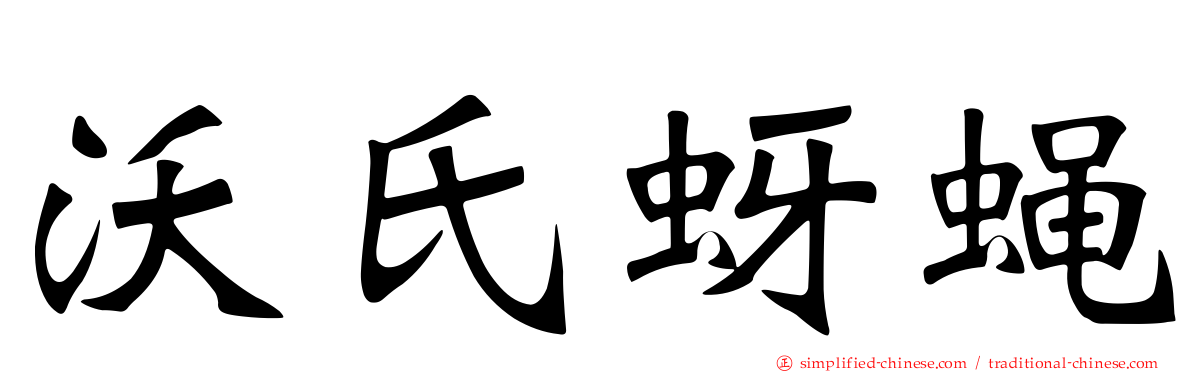 沃氏蚜蝇