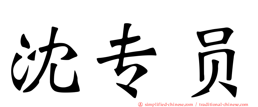 沈专员