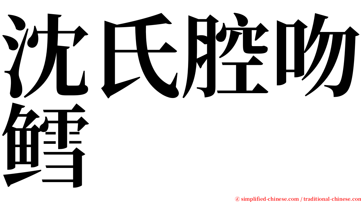 沈氏腔吻鳕 serif font