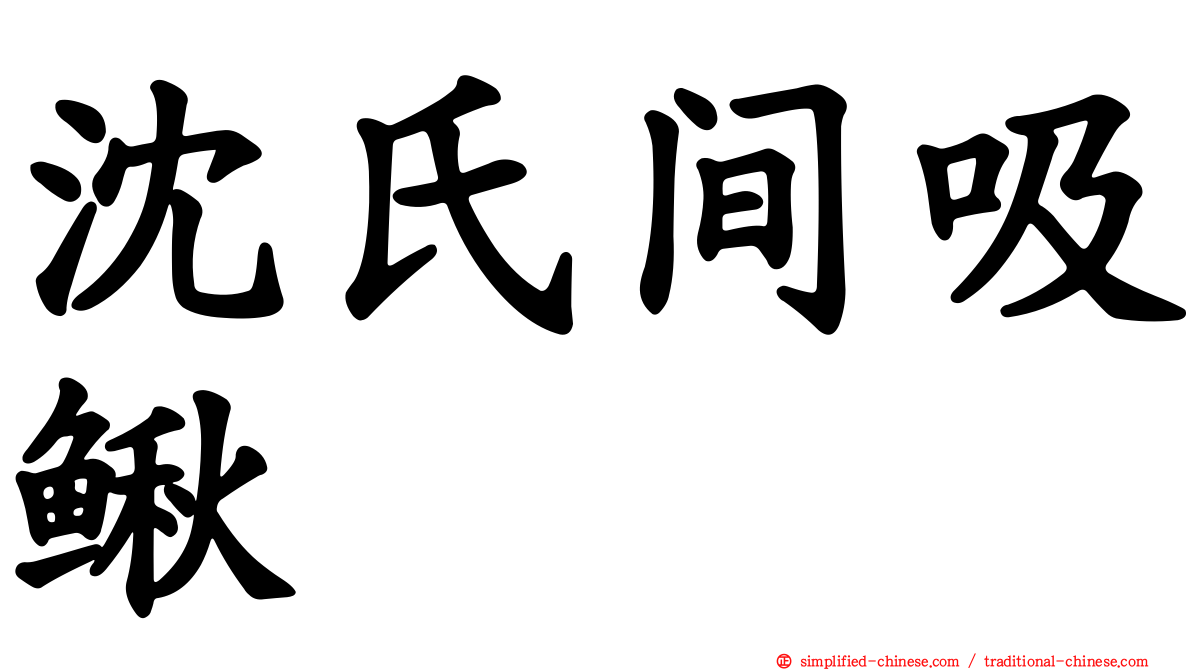 沈氏间吸鳅