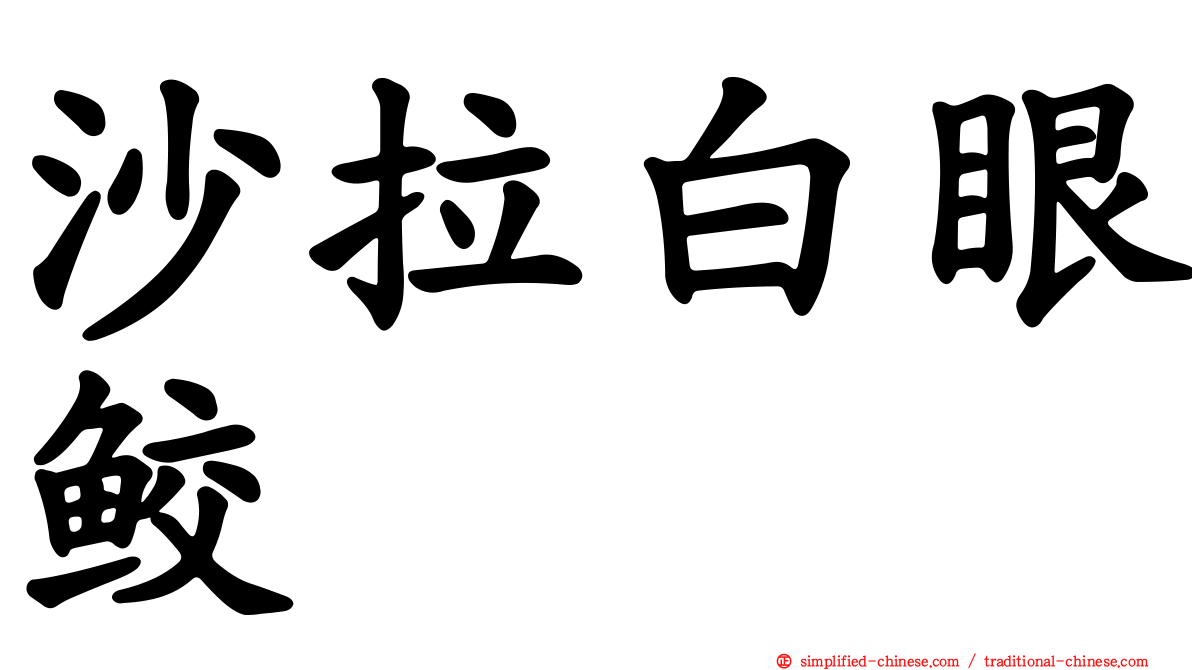 沙拉白眼鲛