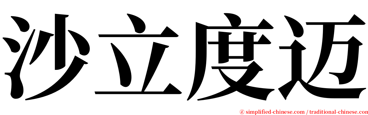 沙立度迈 serif font