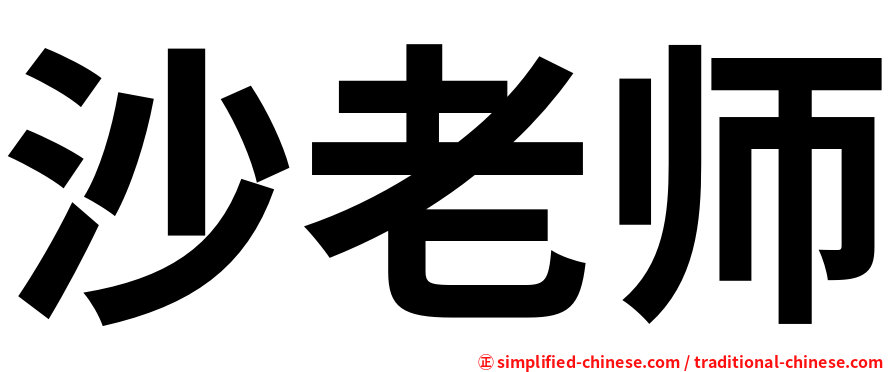 沙老师