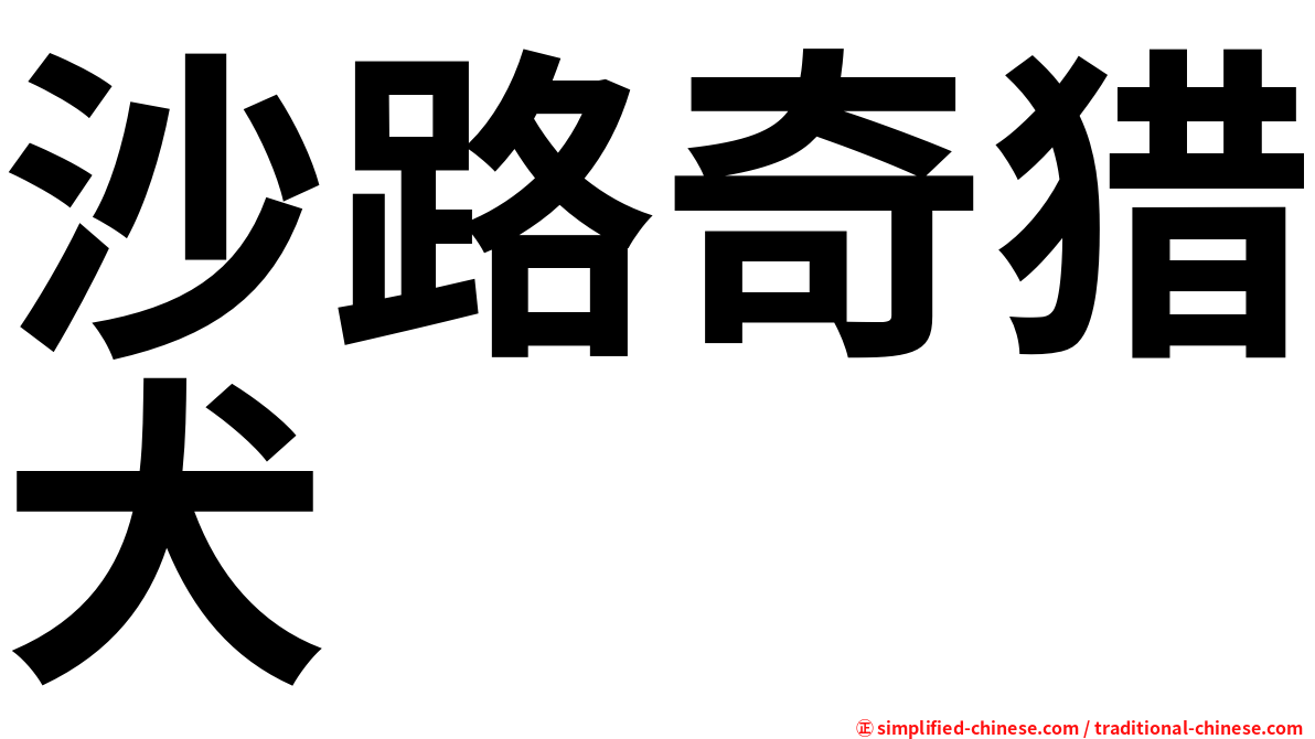 沙路奇猎犬