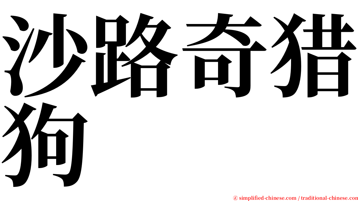 沙路奇猎狗 serif font