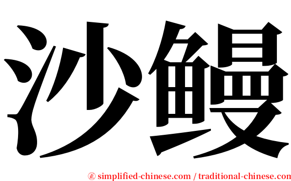 沙鳗 serif font