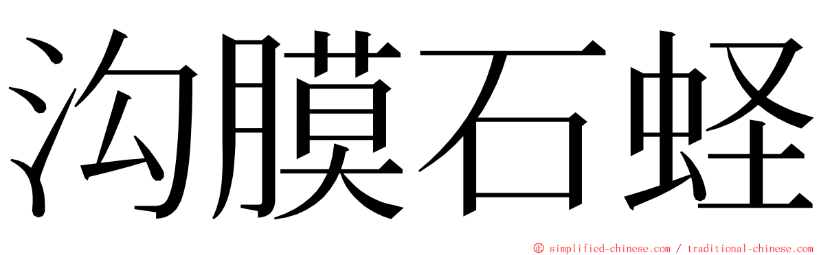 沟膜石蛏 ming font