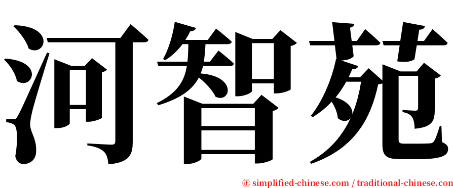 河智苑 serif font