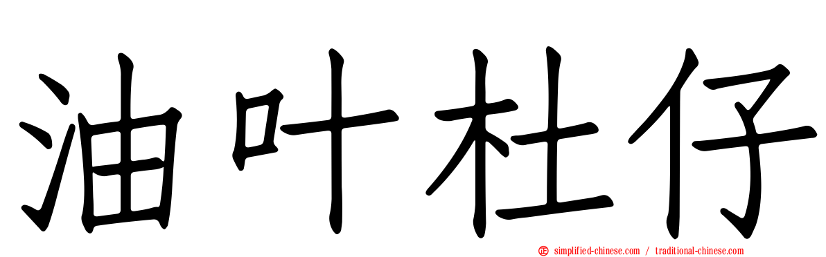 油叶杜仔
