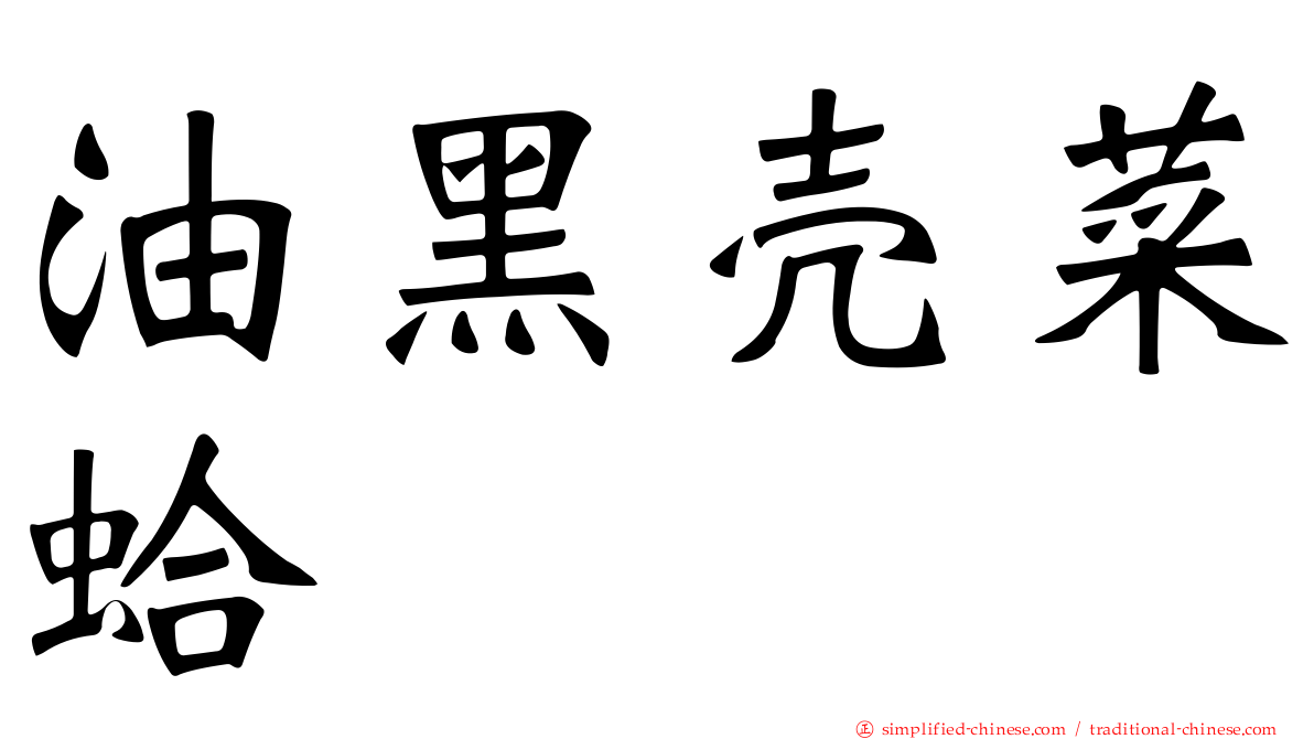 油黑壳菜蛤