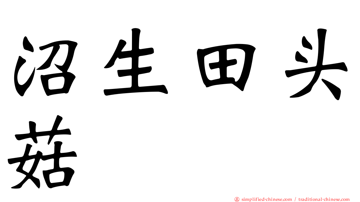 沼生田头菇