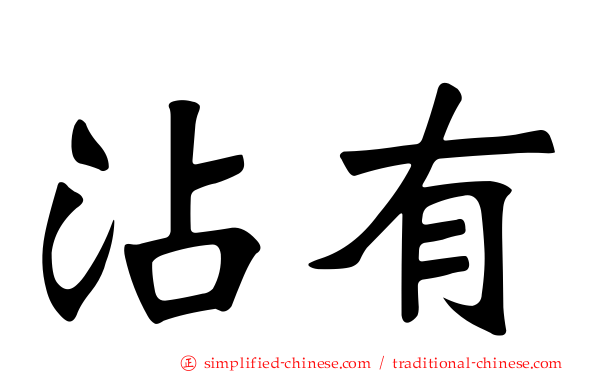 沾有