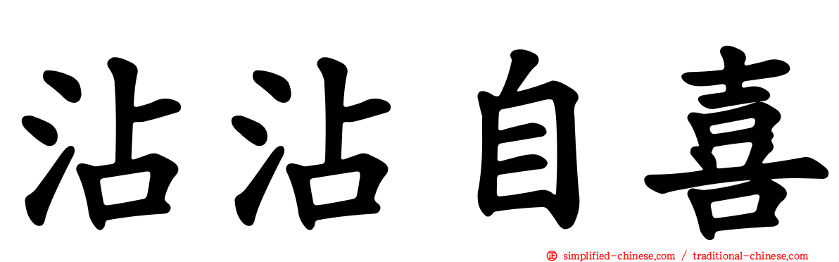 沾沾自喜