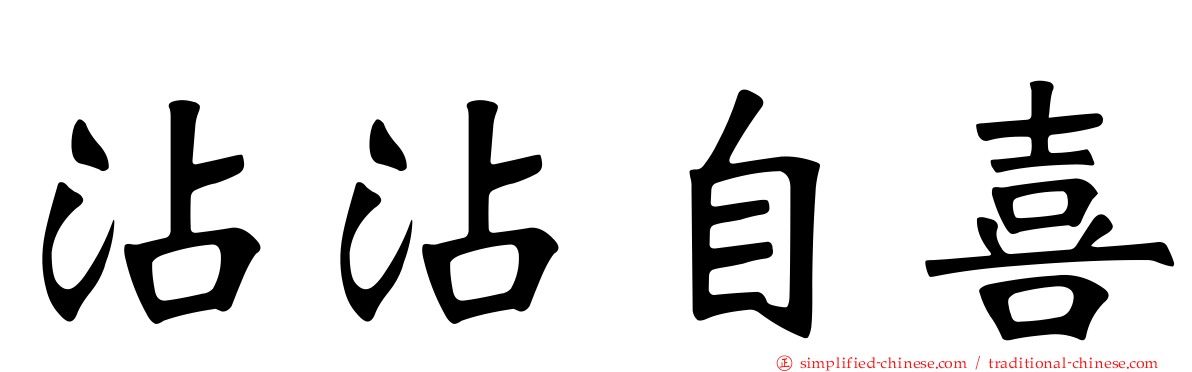 沾沾自喜
