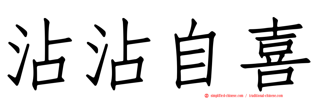 沾沾自喜