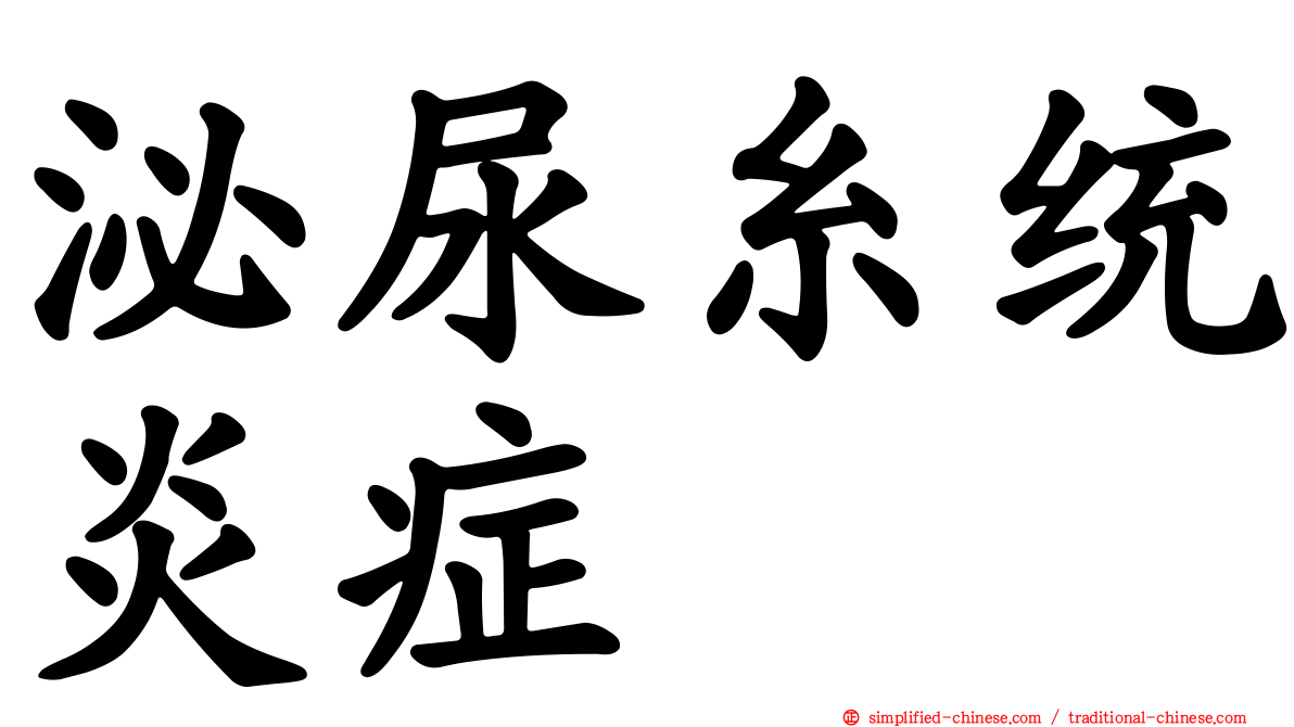 泌尿糸统炎症