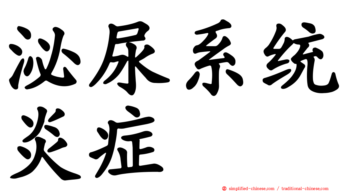 泌尿系统炎症