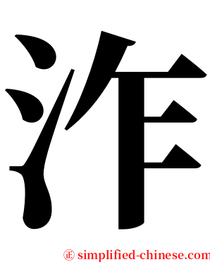 泎 serif font