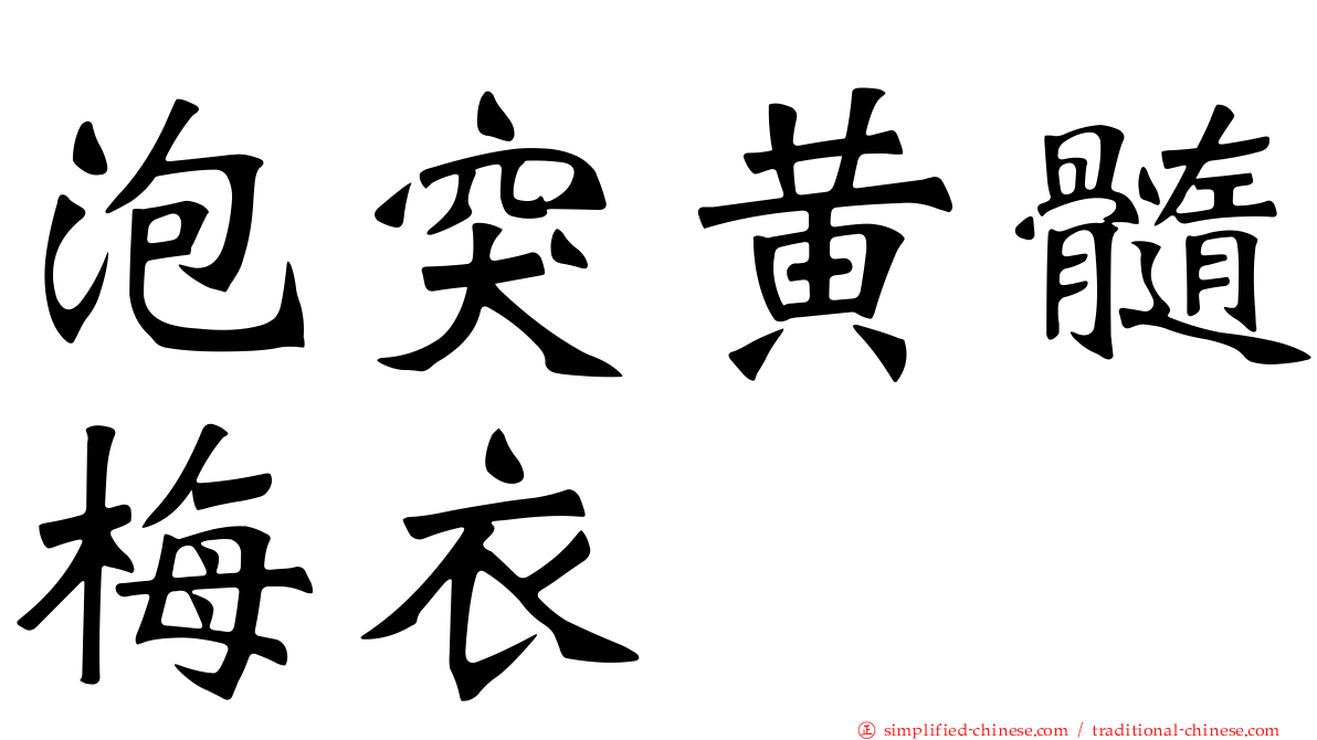 泡突黄髓梅衣