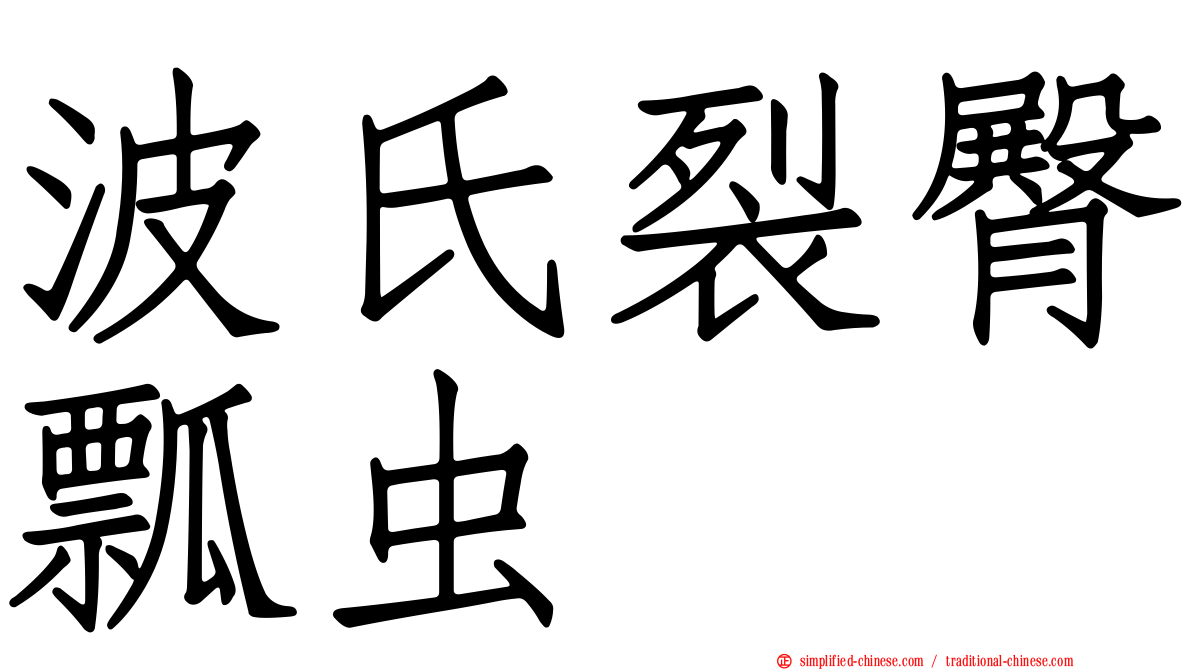 波氏裂臀瓢虫