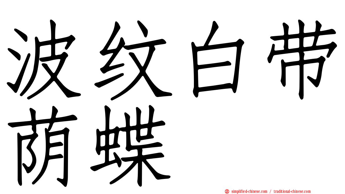波纹白带荫蝶