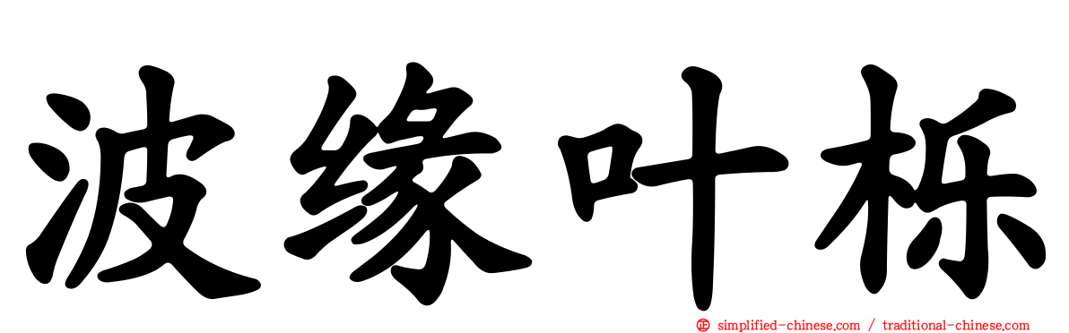 波缘叶栎