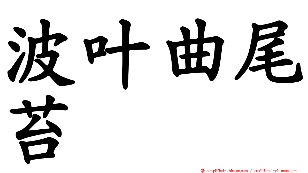 波叶曲尾苔