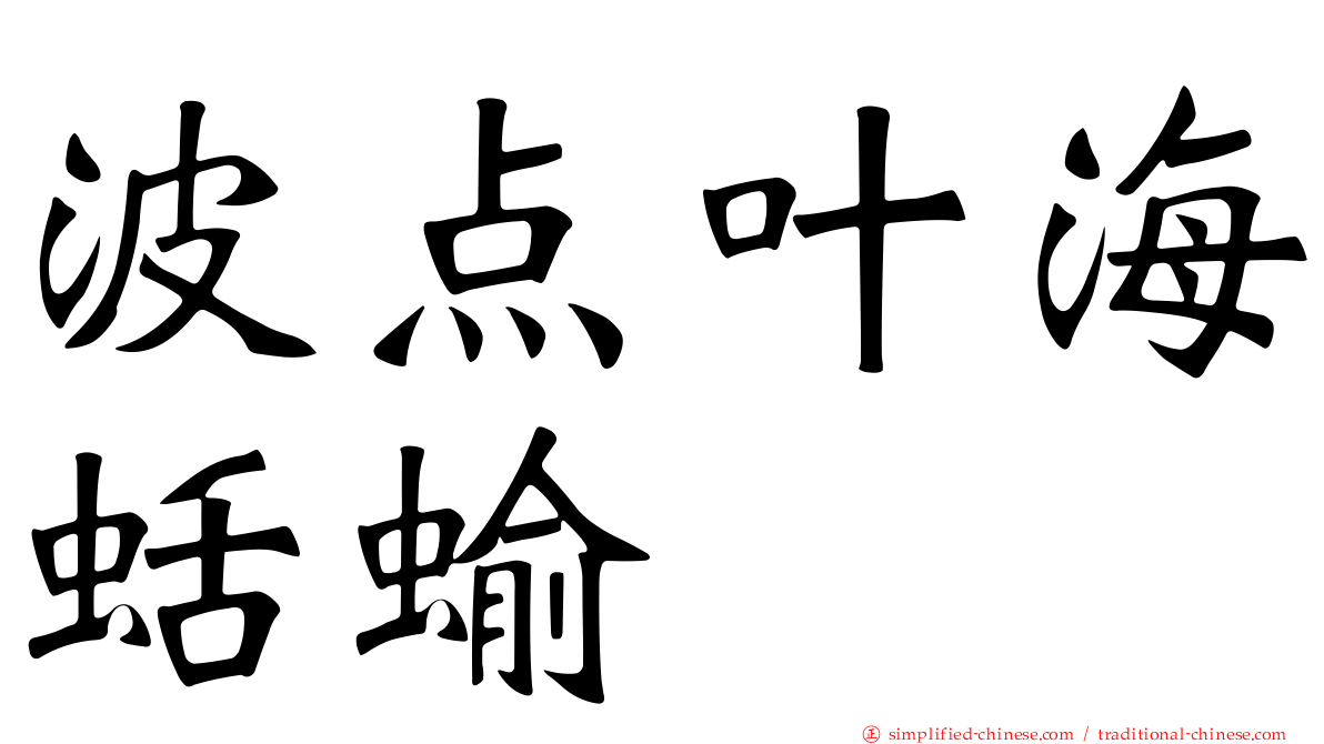 波点叶海蛞蝓