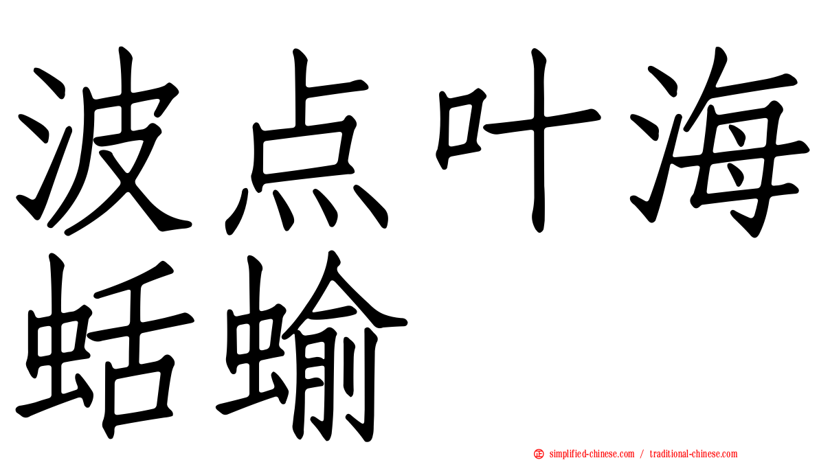波点叶海蛞蝓