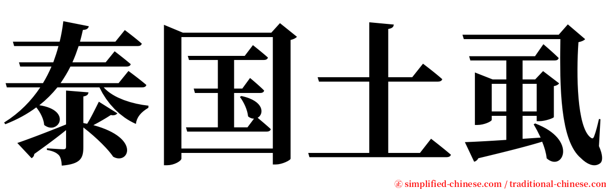 泰国土虱 serif font