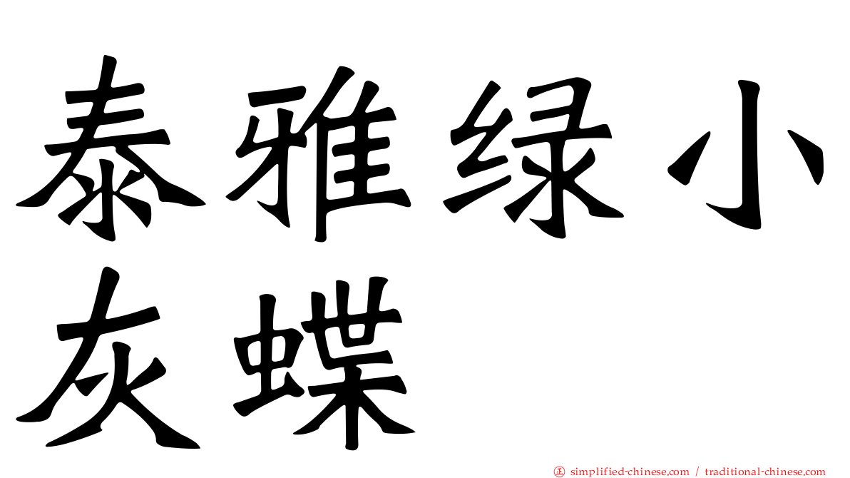 泰雅绿小灰蝶