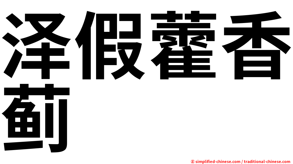 泽假藿香蓟