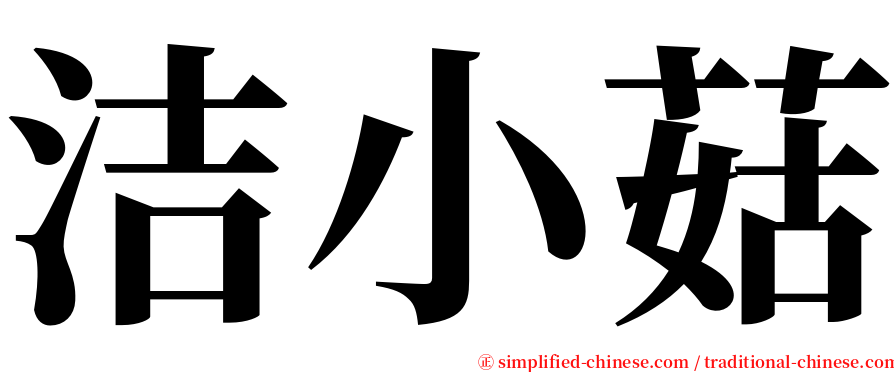洁小菇 serif font