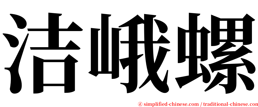 洁峨螺 serif font