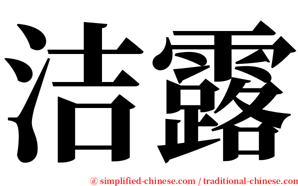 洁露 serif font