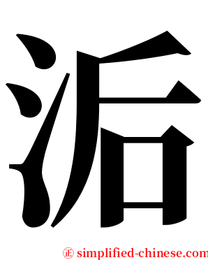 洉 serif font