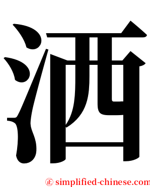 洒 serif font