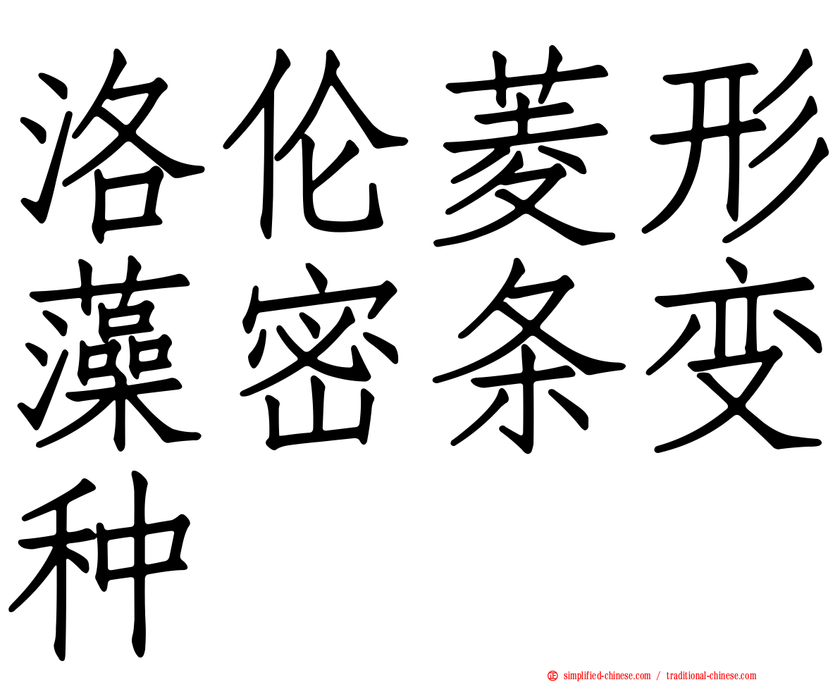 洛伦菱形藻密条变种