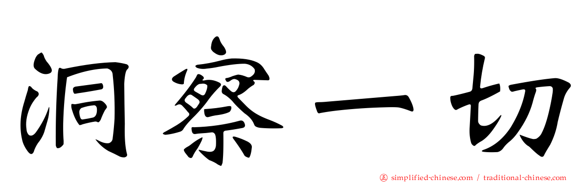 洞察一切