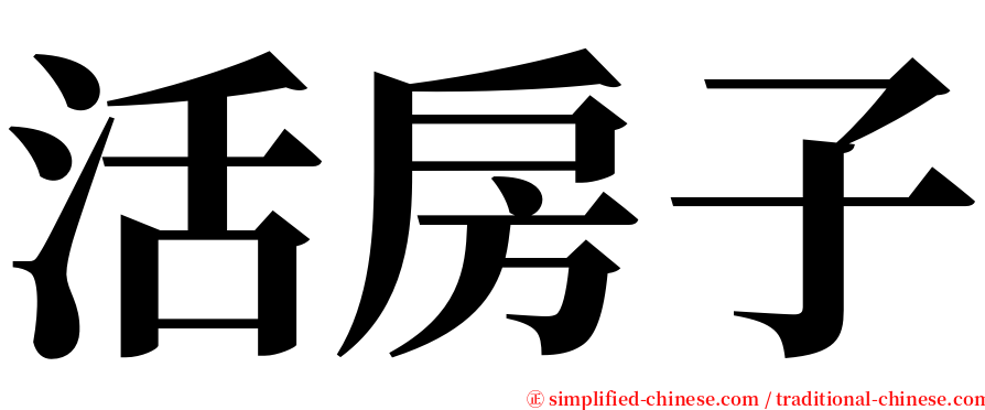 活房子 serif font